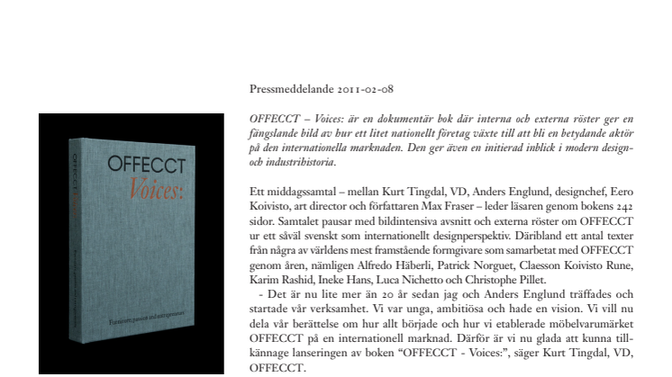 OFFECCT – Voices: Furniture, passion and entrepreneurs