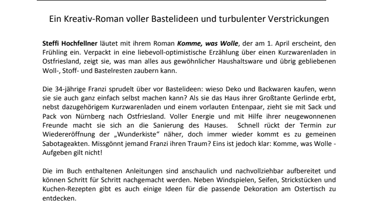 Presseinformation_Hochfellner_Komme, was Wolle