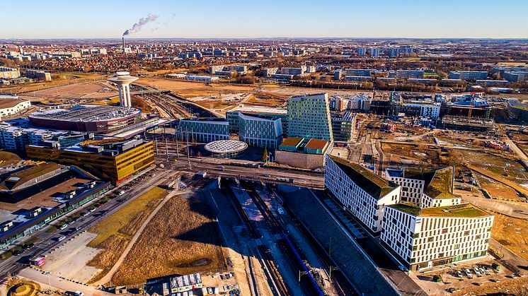 Den attraktiva tomten Härbärget ses som sista pusselbiten i kärnan av Hyllie centrum. Foto: Magnus Franzén