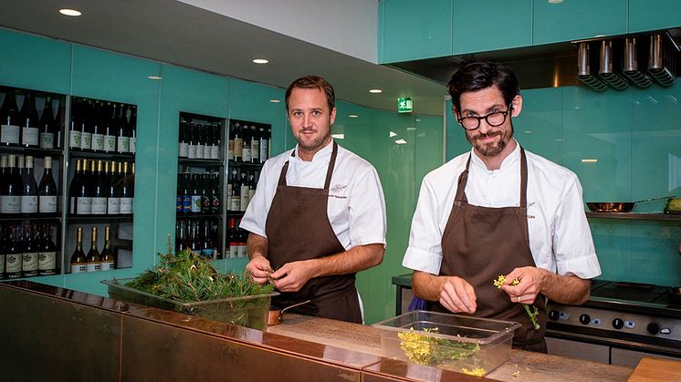 Krögarna Jacob Holmström och Anton Bjuhr på Gastrologik. 