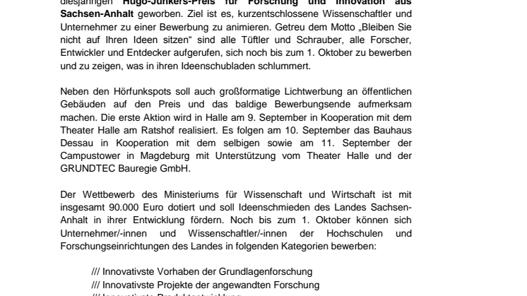 Hugo-Junkers-Preis hat Ausstrahlung