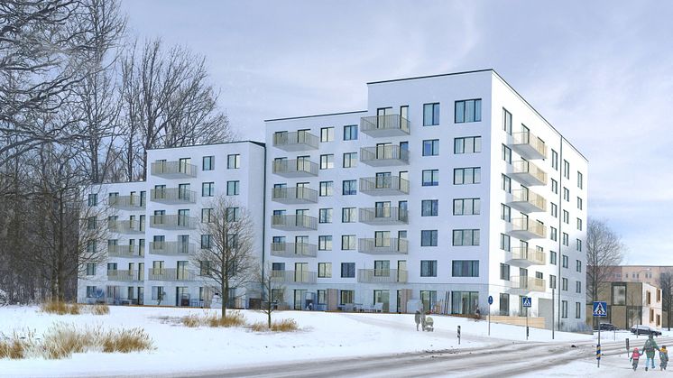Strategisk Arkitektur på uppdrag av Tornet ritat 81 bostäder i sista etappen av Öster Mälarstrand i Västerås.