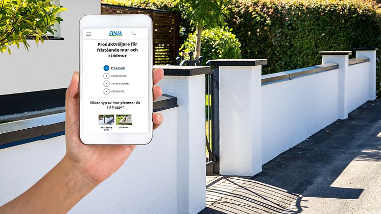 Finja Betong lanserar nytt digitalt verktyg för beräkning av material till trädgårdsmur