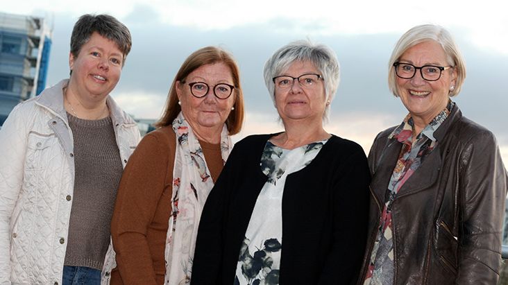 Fr. v. Petra Wagman, Hälsohögskolan, Pia Persson, Kommunal utveckling, Region Jönköpings län, Agneta Delis, Futurum, Region Jönköpings län och Berith Hedberg, Hälsohögskolan. Foto: Sofie Rotstedt, Hälsohögskolan