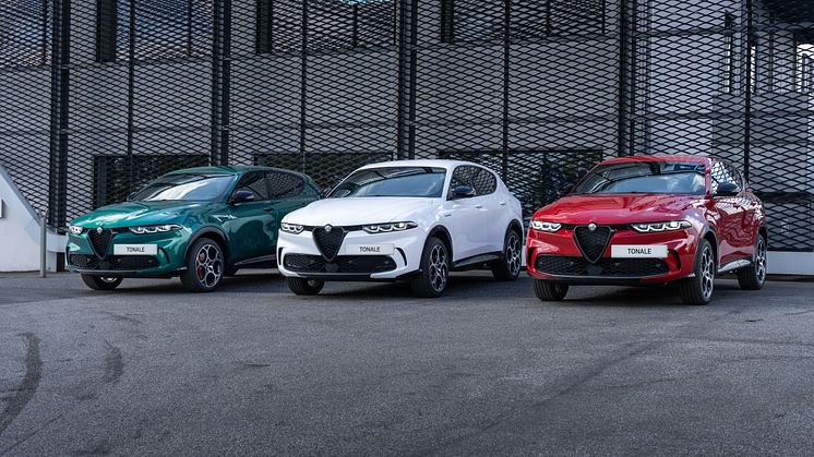 Den nye Alfa Romeo Tonale i de italienske farver