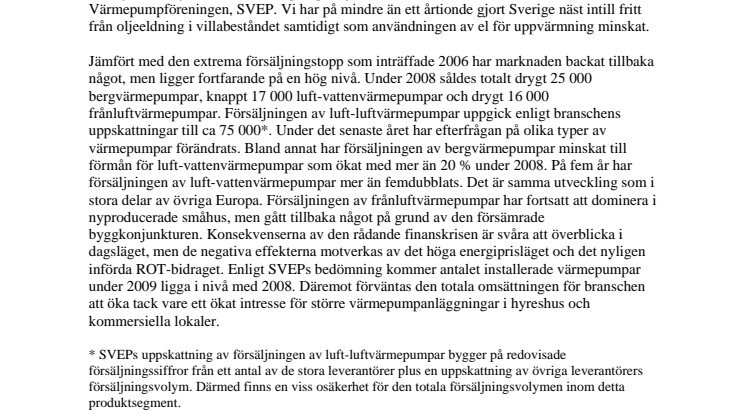 Värmepumpåret 2008
