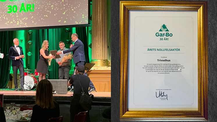 Trivselhus vinner pris som bästa kvalitetsföretag!