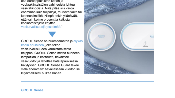 GROHE Sense ja GROHE Sense Guard - FAKTASIVU