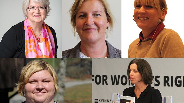 Participants: Carina Ohlsson (S), Karin Karlsbro (L), Irena Cvetkovikj, Macedonia, Milica Mirazic, Serbia, and Petra Tötterman Andorff, Kvinna till Kvinna