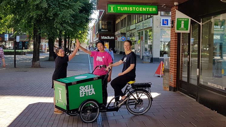 Saleta Beiro, Melker Bergman och Elin Laestander, Skellefteå Turiscenter. 