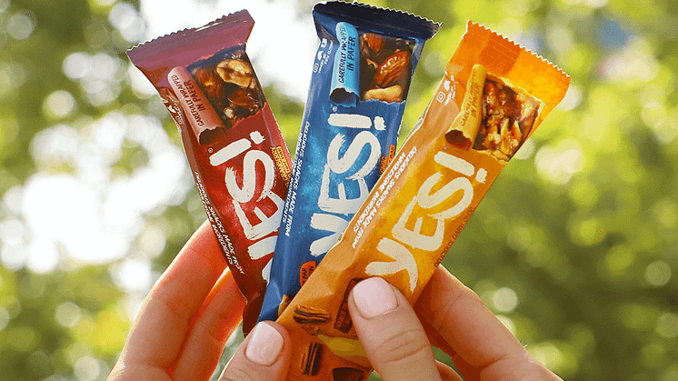YES! er den første snack bar i papir i Danmark. Den har Nestlé Danmark store forventninger til.
