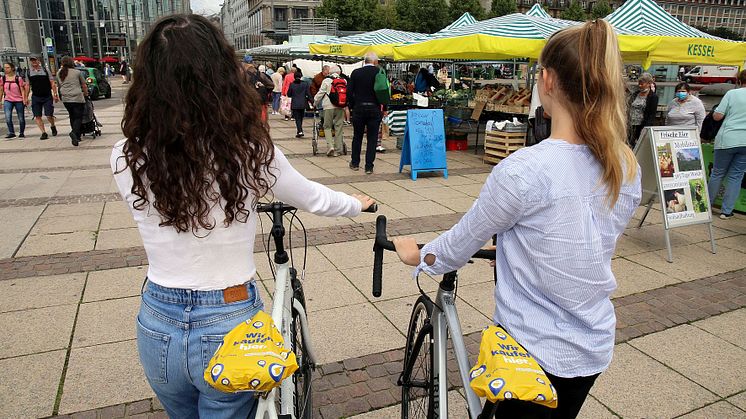 Wochenmarkt Leipzig - Start der Aktion "Wir kaufen hier."