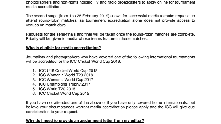 ICC Media Accreditation FAQs