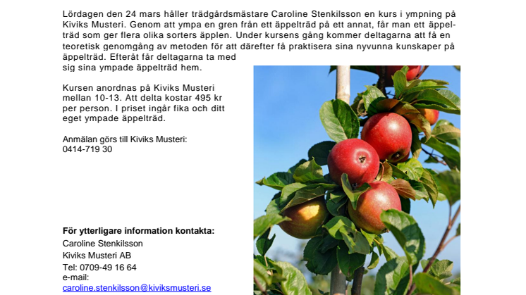Ympa och få ett eget äppelträd