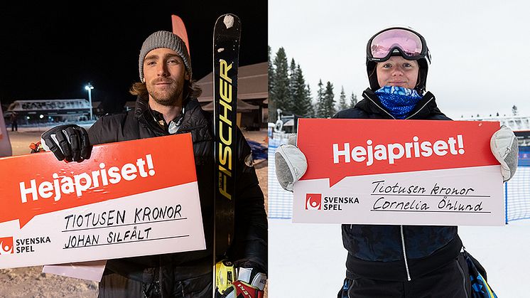 Johan Silfält, Valfjällets SLK, leder totalcupen på herrsidan inför sista tävlingarna i Kläppen. Cornelia Öhlund från Åre SLK har redan säkrat segern på damsidan. Foto: Ski Team Sweden Alpine