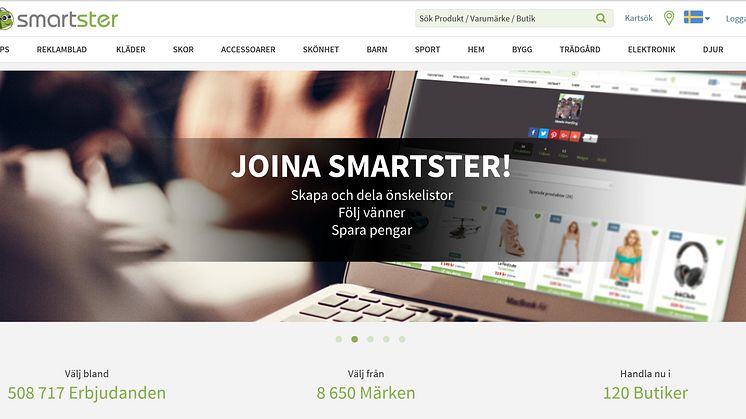 Smartster.se screenshot