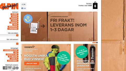 Alpingaraget slår upp dörrarna till sin nya nätbutik