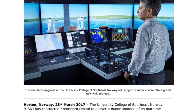 Kongsberg Digital: New KONGSBERG Ship’s Bridge Simulators for University College of Southeast Norway