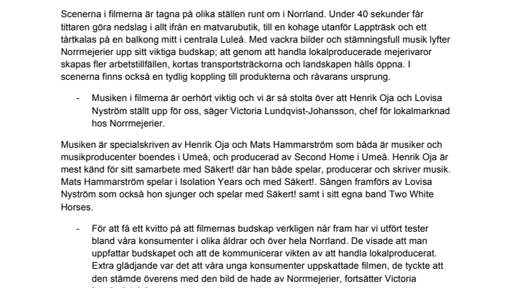 Norrmejeriers nya reklamfilm är en kärleksförklaring till Norrland