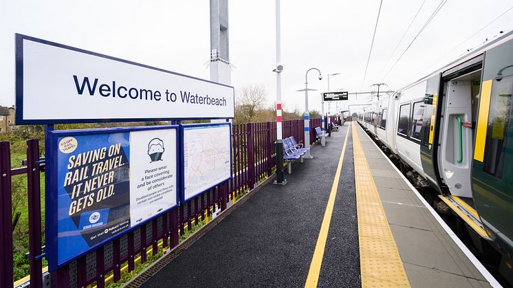 Waterbeach station platform has been extended