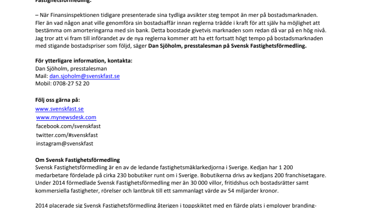 Kommentar till regeringen och Alliansens nya besked kring amorteringskrav: