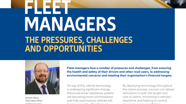 Fleet Managers, the pressures, challenges and opportunities