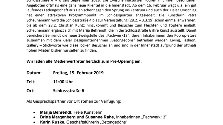 Presse- und Fototermin Pre-Opening 