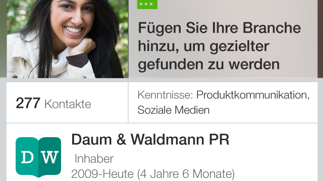 Linkedin optimiert Nutzerprofile für Mobilgeräte: iPhone App