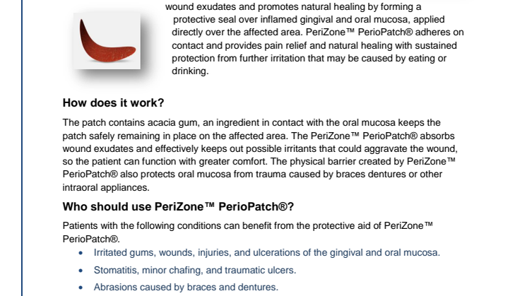 PeriZone™ PerioPatch®