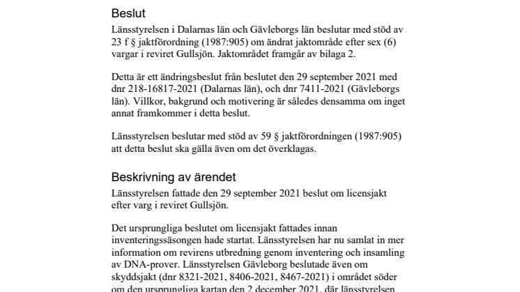 Beslut om ändring av jaktområde (Gullsjön) ändring beslutande och föredragande i dalarna_.pdf