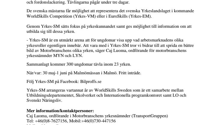 SM i Malmö 30 maj-1 juni