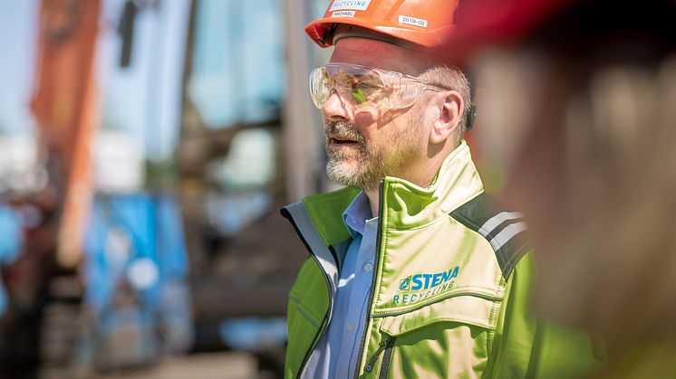 Bild: Michael Eng, Filialchef på Stena Recycling i Borås, och en av de drivande personerna som vill öka återvinningen av stenull inom byggbranschen.