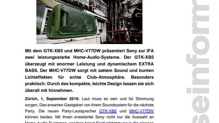 Neue Party-Lautsprecher von Sony: Satte Leistung für die nächste Feier