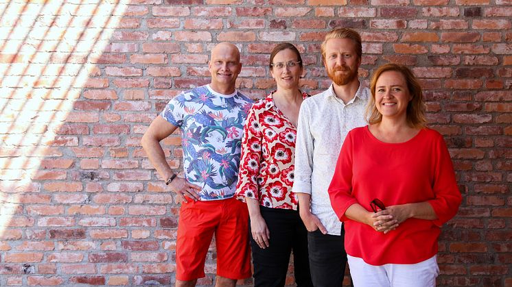 Ulf Seigerroth, Jönköping University, Leona Achtenhagen, Jönköping University, Calle Andersson, Science Park och Annika Bergman, Jönköping University. (fotograf: Ida Boman, Science Park)