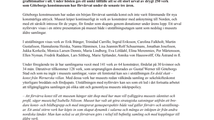 Påminnelse: Pressvisning Ştefan Constantinescu och Nyförvärv - nya verk i samlingarna
