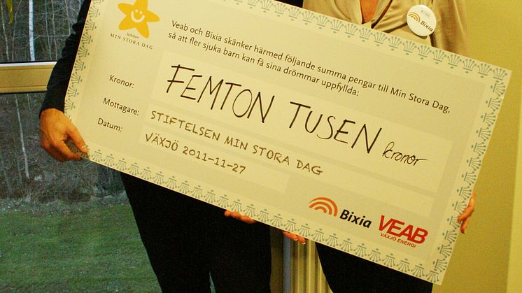15 000 kr "hop-cyklat"  till Min Stora Dag
