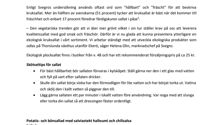 Svenskodlad salladsfavorit blir ekologisk