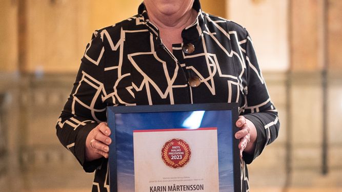 Karin Mårtensson tilldelades Årets Malmöprestation den 7 dec 2023_Foto Fredrik Johansson