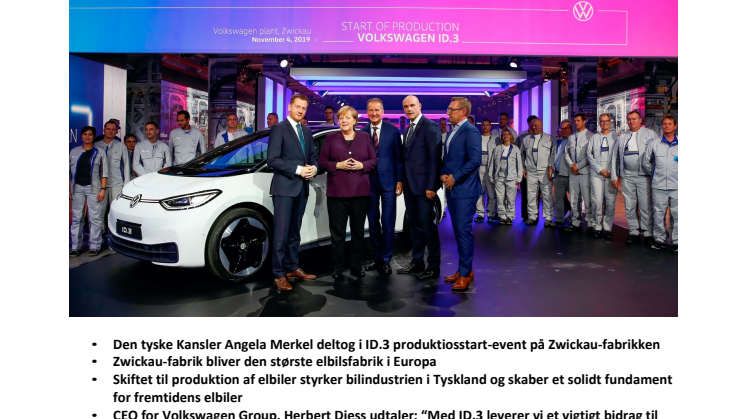 Produktionsstart på ID.3 i Zwickau