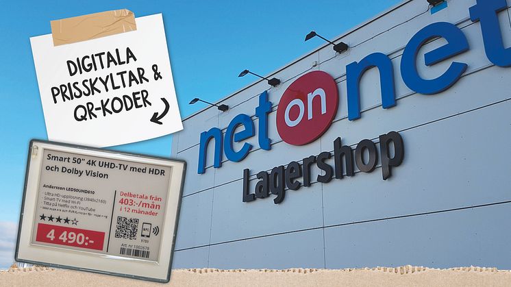 NetOnNet och Idnet AB har ingått ett samarbete som innebär att Idnet kommer att leverera elektroniska hyllkantsetiketter till NetOnNets Lagershoppar.