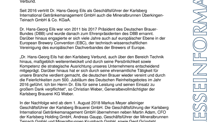 Dr. Hans-Georg Eils geht in den Ruhestand
