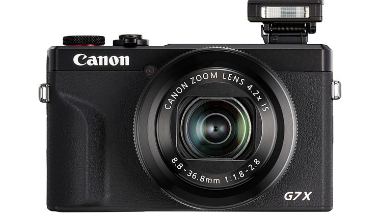 PowerShot G7X MK III Flash Up BK FRT