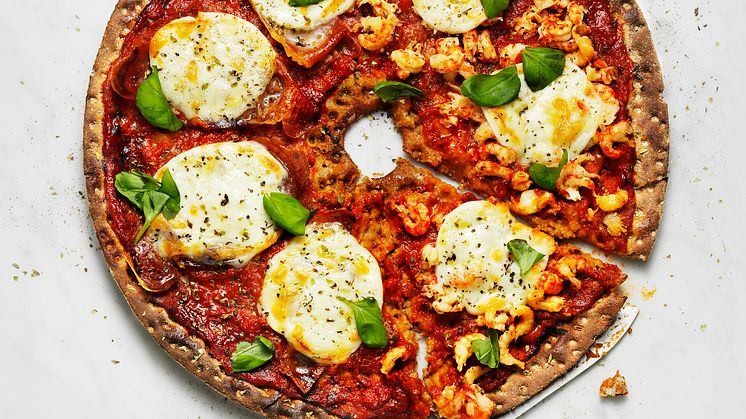 Knäckepizza á la capricciosa