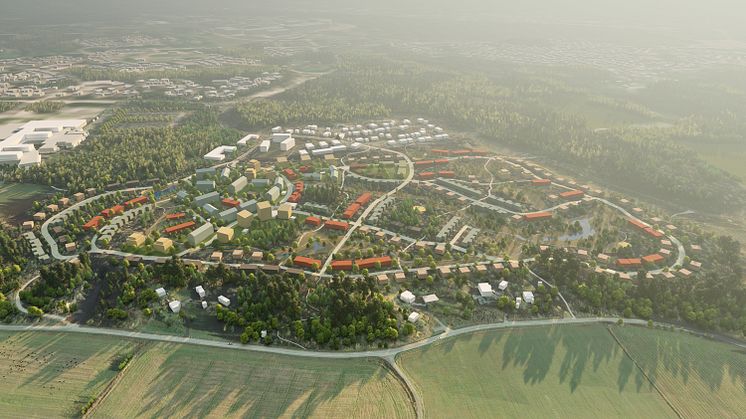 Området sträcker sig över 40 hektar och inkluderar förutom skogsstråk och dagvattenhantering, ca 700 nya bostäder, förskola och trygghetsboende.