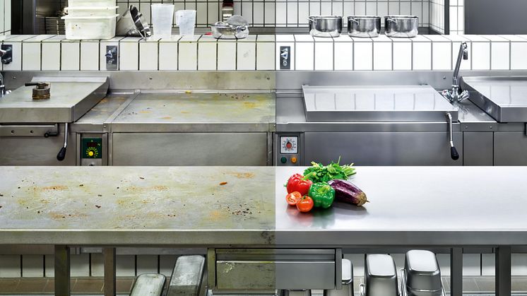 Unik självrengöring för hygienisk rengöring 