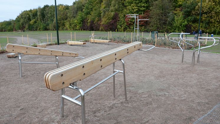 Bild från annat utegym med liknande redskap