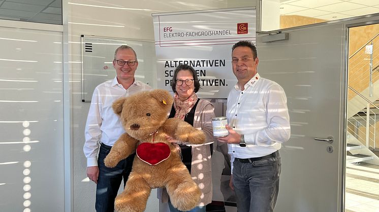 Kerstin Stadler mit Axel Kühne und Mario Raböse
