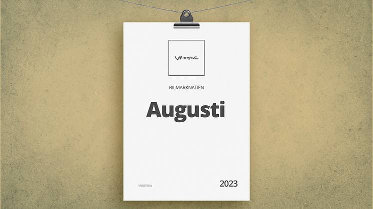 Bilmarknaden augusti 2023
