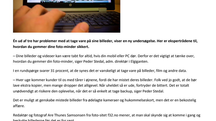 Mange kan miste hele fotosamlingen