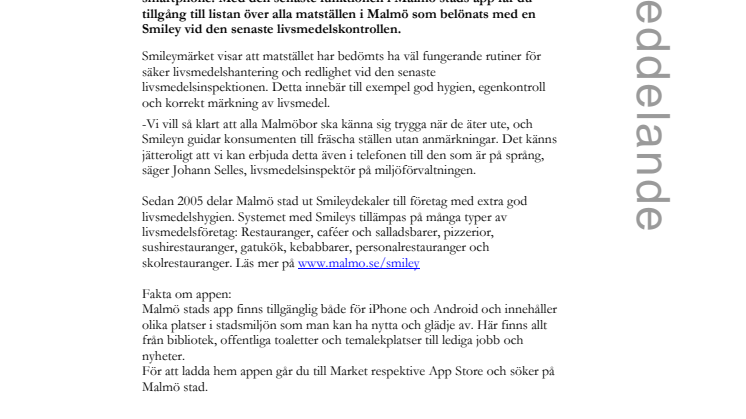 Ett leende i telefonen hjälper dig att välja matställe